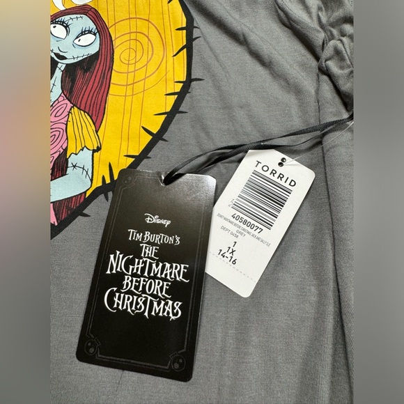 Disney The Nightmare Before Christmas Torrid Pajama Shirt Jack Sally Zero 1X - Picture 5 of 5
